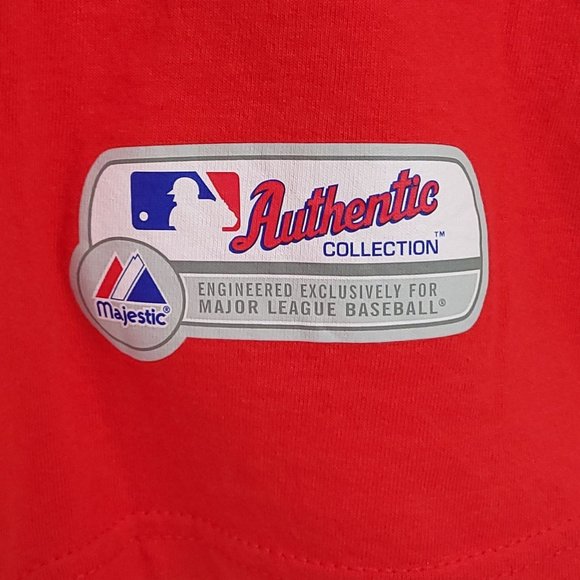 Majestic St Louis Cardinals T Shirt Size 2XL MLB Authentic Collection Red White - Picture 7 of 7